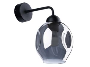 Awangardowy Kinkiet Metalowo-Szklany YUMA 1 czarny