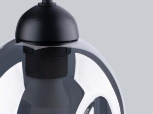 miniaturka Awangardowy Kinkiet Metalowo-Szklany YUMA 1 czarny