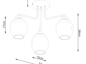 miniaturka YUMA 3 Czarny Stylowy i Oryginalny Żyrandol