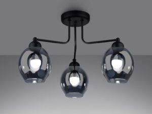 miniaturka YUMA 3 Czarny Stylowy i Oryginalny Żyrandol