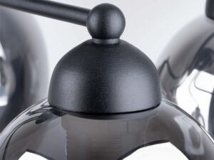 miniaturka Unikalny Żyrandol z Wgniecionym Kloszem YUMA 5 czarny