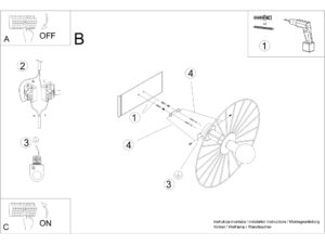 miniaturka Elegancki Kinkiet/Plafon z Metalową Obręczą SUD
