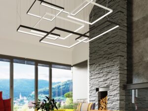 miniaturka Żyrandol biały do każdego pomieszczenia NUBIA M