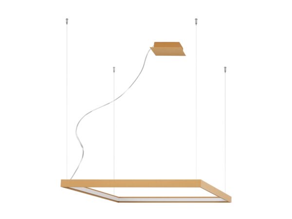 Oprawa LED złota zawieszona w przestrzeni modern classic