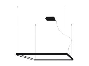 miniaturka Nowoczesny żyrandol w kształcie kwadratu NUBIA L