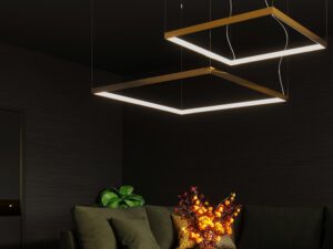 miniaturka Nowoczesny żyrandol w kształcie kwadratu NUBIA L