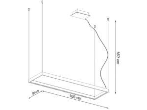 miniaturka Prostokątny Żyrandol z Modułem LED TURIN M