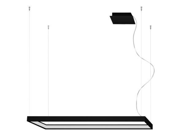 Nowoczesna czarna lampa wisząca LED