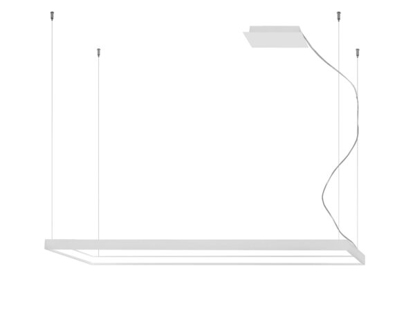 Lampa LED zawieszona na kablach – model techniczny