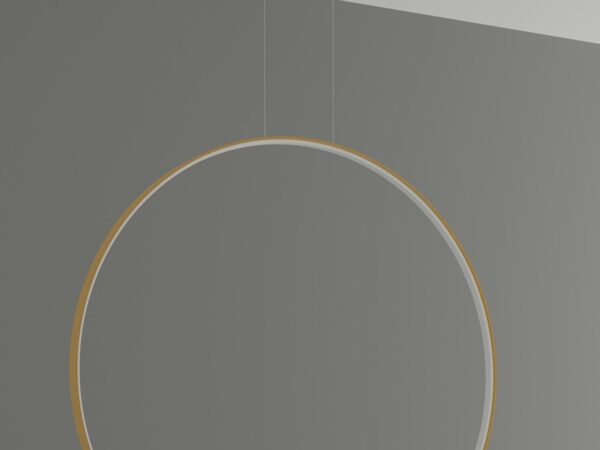 Złota lampa pierścieniowa LED do nowoczesnych aranżacji