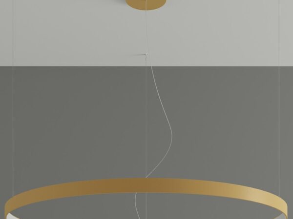 Złoty pierścień LED – zamontowany pod sufitem