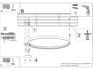 miniaturka Nowoczesny Plafon RADIX 55 z technologią LED