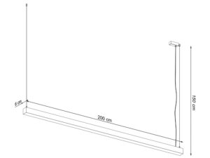 miniaturka PINNE 200 Nowoczesna Lampa Wisząca Biała