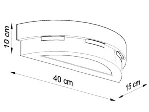 miniaturka Elegancki Kinkiet Ceramiczny Dwustronne Światło HALO