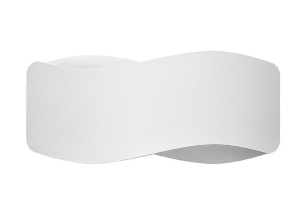 Kinkiet biały LED – efekt 3D na jasnej ścianie