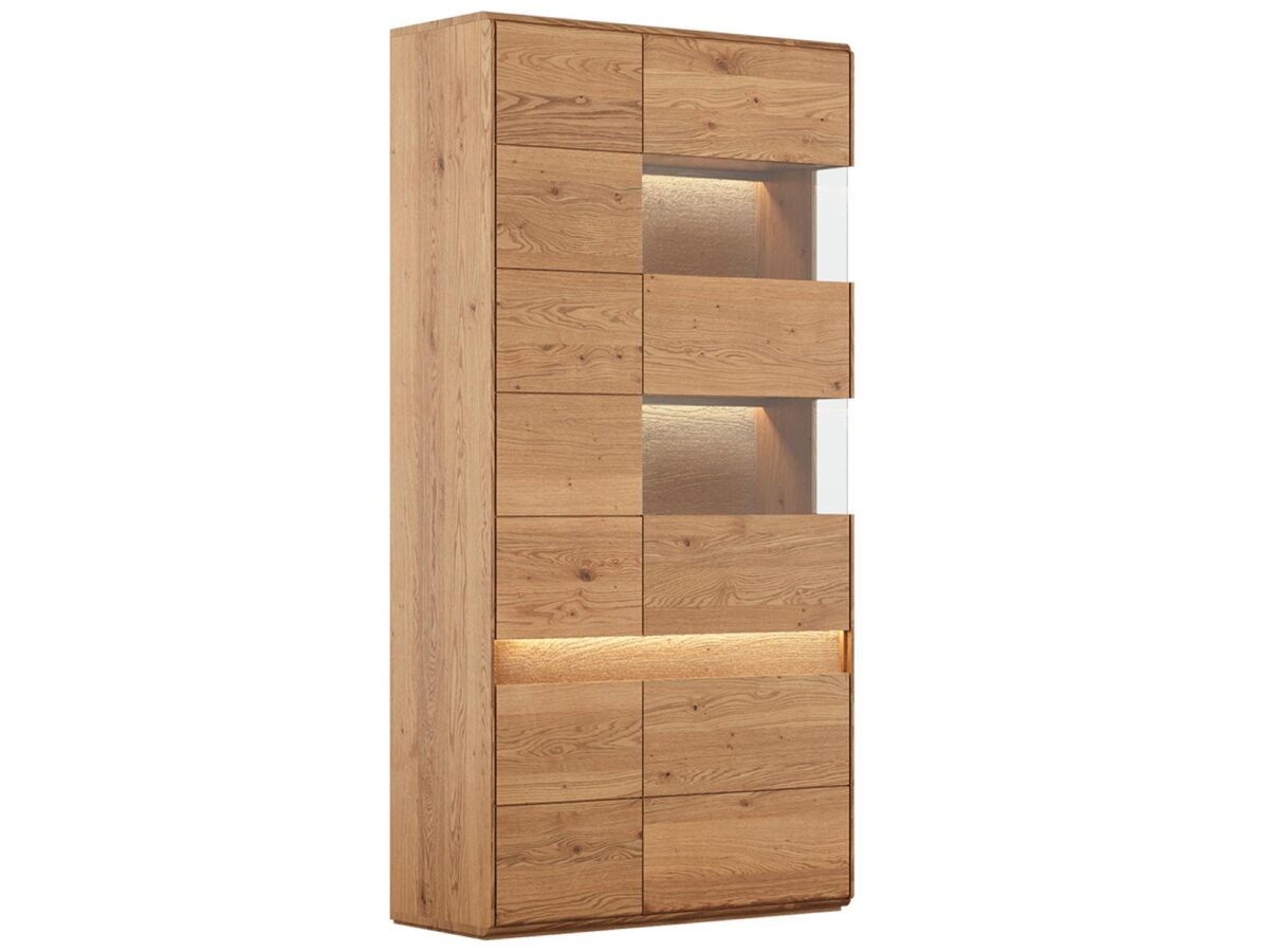 Dębowy Design Witryna Prawa 2D  Salar