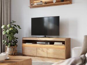 miniaturka Wysoka Szafka RTV Naturalny Dąb  Salar