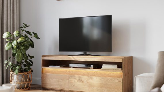 miniaturka Wysoka Szafka RTV Naturalny Dąb Salar