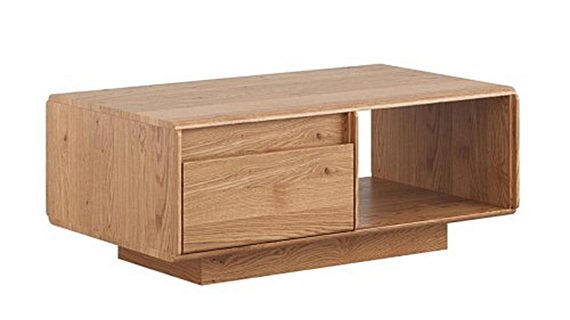 Elegancki Dąb Ława z Szufladą Salar