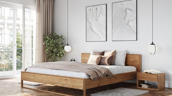 miniaturka Klasyczne Dębowe Łóżko Dąb Olejowany Blitz