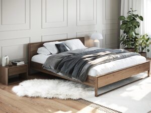 miniaturka Klasyczne Dębowe Łóżko Dąb Dymiony Blitz