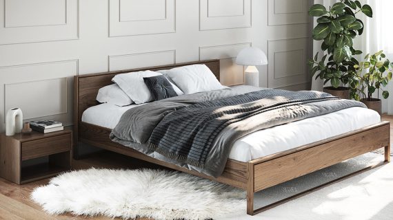 miniaturka Klasyczne Dębowe Łóżko Dąb Dymiony  Blitz