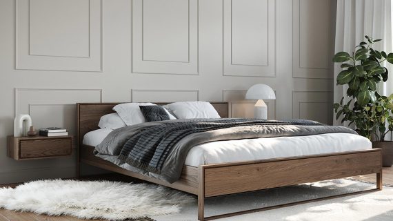 miniaturka Klasyczne Dębowe Łóżko Dąb Dymiony  Blitz