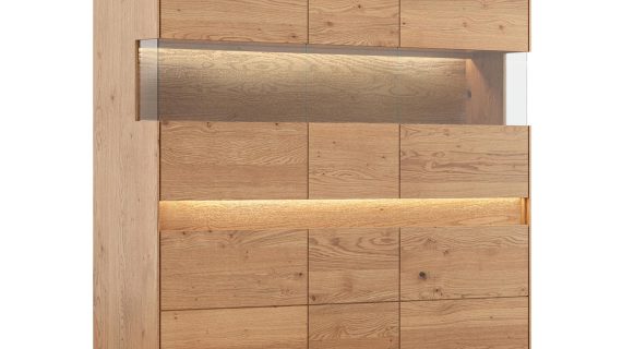 Niska Witryna 3D Nowoczesny Dąb  Salar