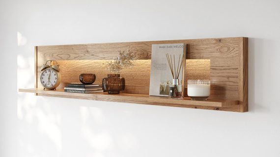 Półka 120 cm Wisząca Dąb Olejowany Salar - obrazek 2