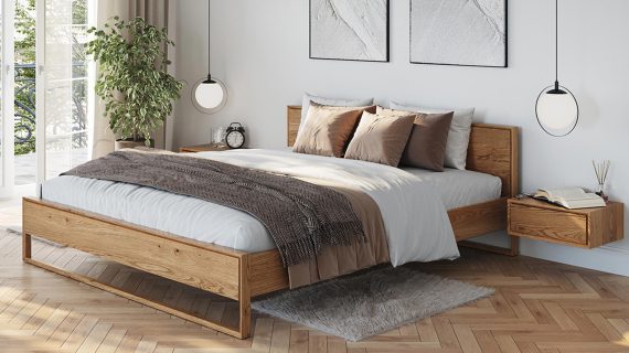 miniaturka Klasyczne Dębowe Łóżko Dąb Olejowany Blitz