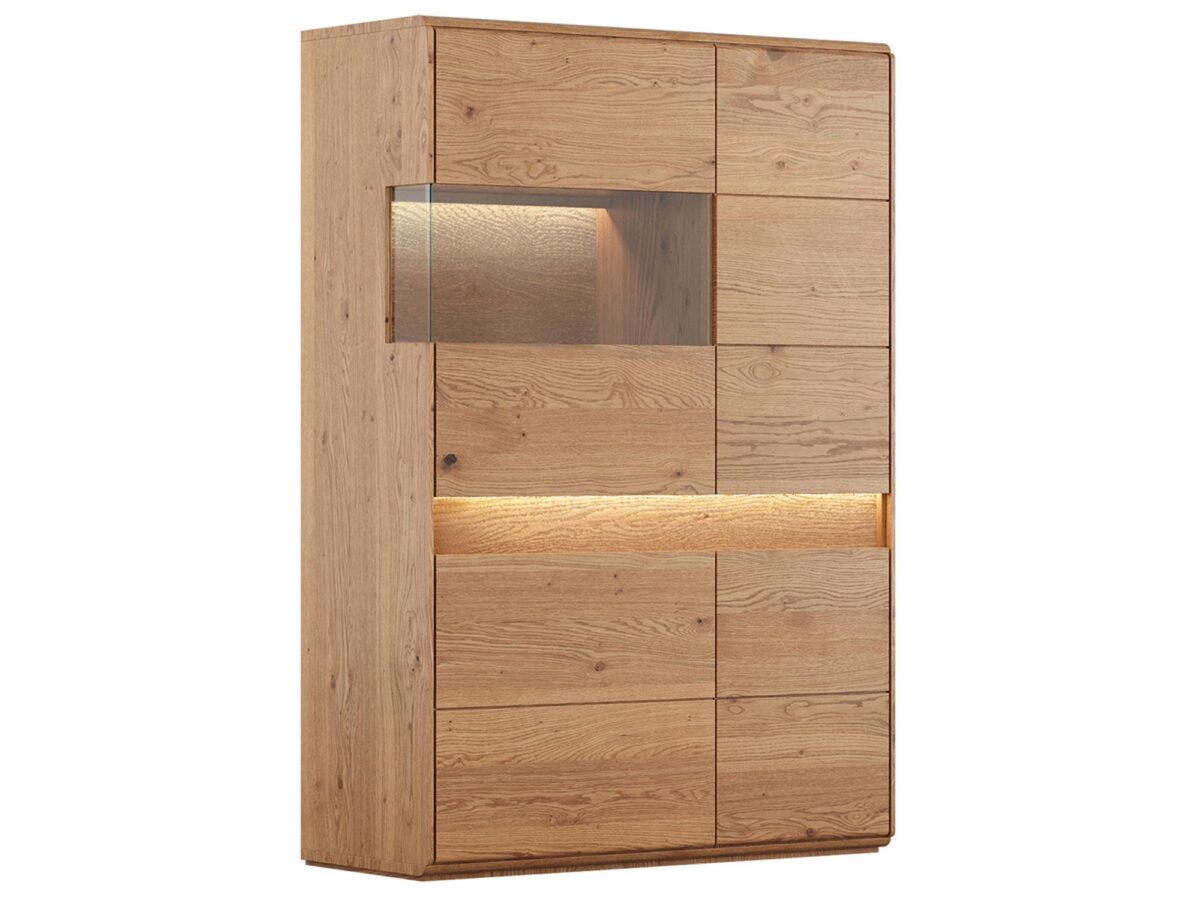 Lewa Niska Witryna 2D Olejowany Dąb  Salar