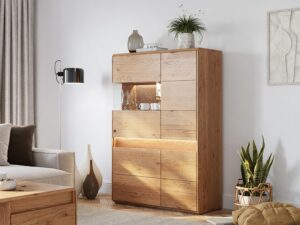 miniaturka Prawa Niska Witryna 2D Elegancki Dąb  Salar