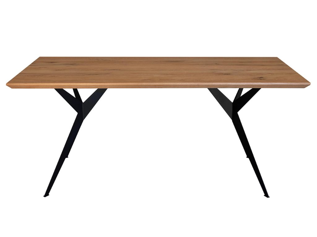 Dębowy Stół na metalowych nogach 100×200