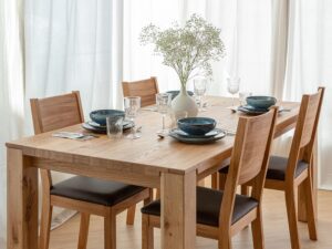 miniaturka Drewniane krzesło z tapicerowanym siedziskiem Wax