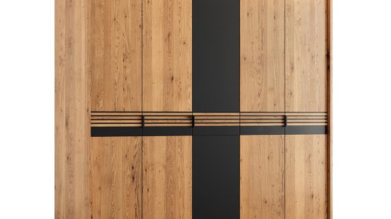Szafa Dębowa 5 Drzwi Szklane Pojedyncze  Inari