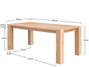 miniaturka Stół do jadalni debowy 100×200
