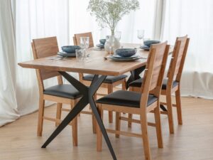 miniaturka Dębowy Stół na metalowych nogach 90×180