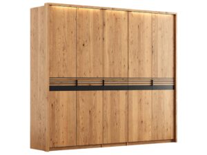 5 Drzwi Szafa Dębowa Naturalny Loft  Inari