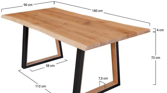 Debowy Stół  Mavardo 90x180 czarne nogi - obrazek 9