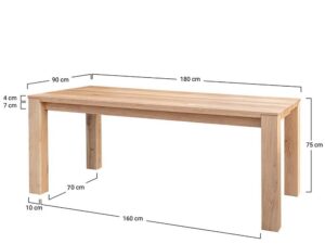 miniaturka Dębowy Stół Gaia 90×180