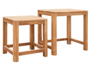 miniaturka Zestaw 2szt Stoliczków Dębowych Bagan