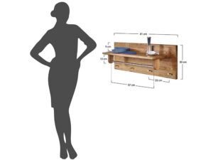 miniaturka Wieszak Stylowy Dębowy I Bagan