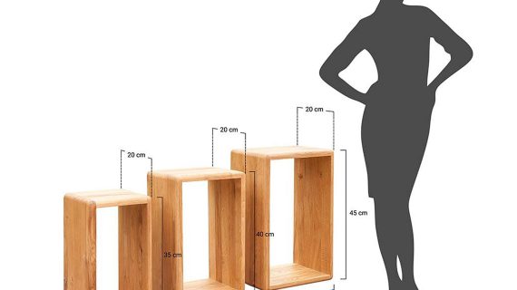 miniaturka Zestaw 3szt Półek Dębowych Bagan