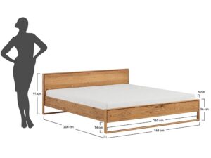 miniaturka Klasyczne Dębowe Łóżko Dąb Olejowany Blitz