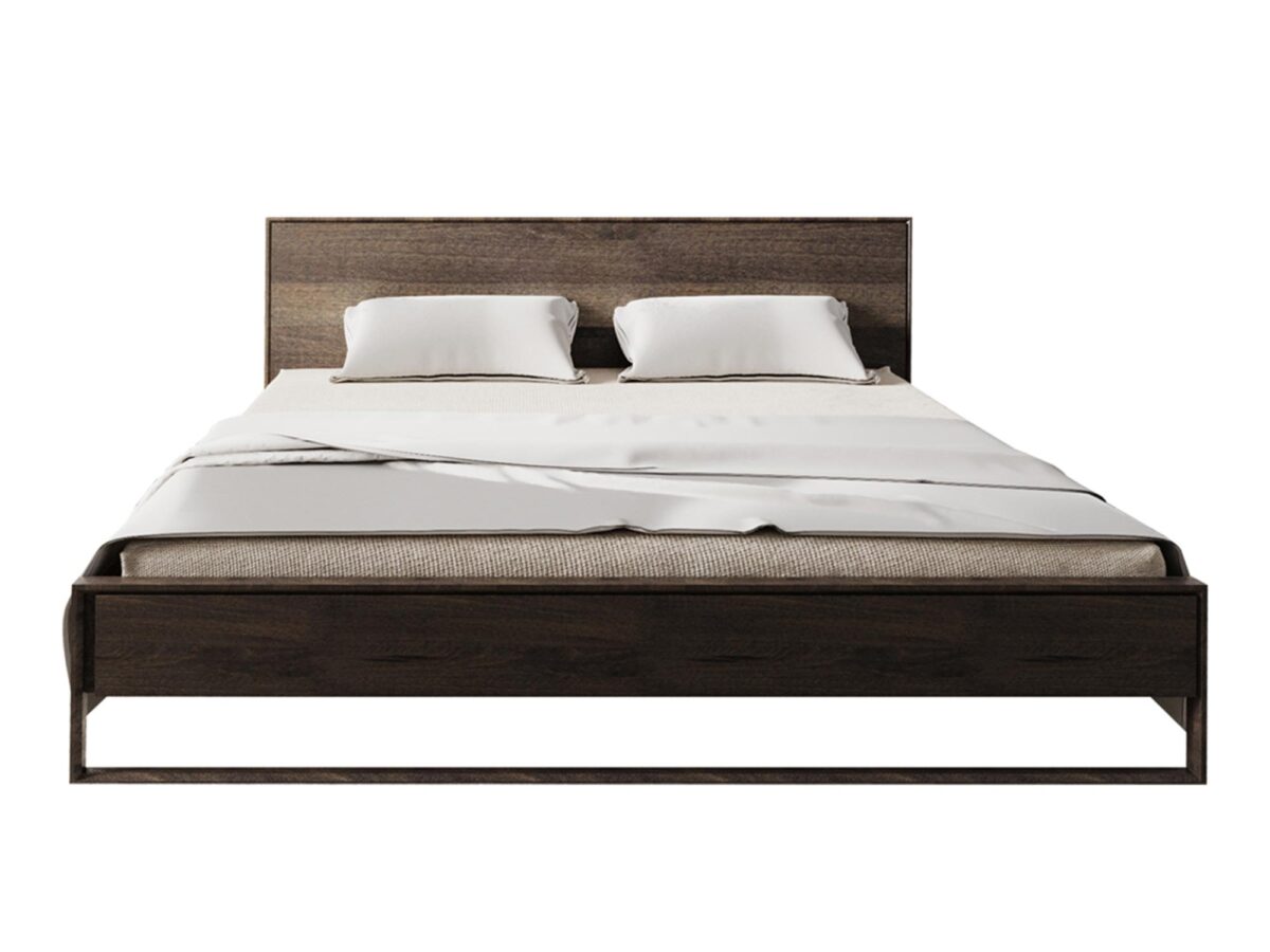 Klasyczne Dębowe Łóżko Dąb Dymiony  Blitz