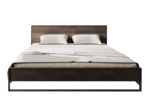 Klasyczne Dębowe Łóżko Dąb Dymiony Blitz