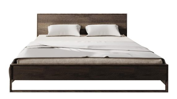 Klasyczne Dębowe Łóżko Dąb Dymiony  Blitz