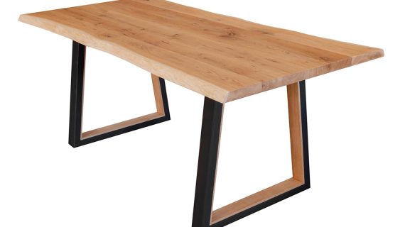 Debowy Stół  Mavardo 90x180 czarne nogi