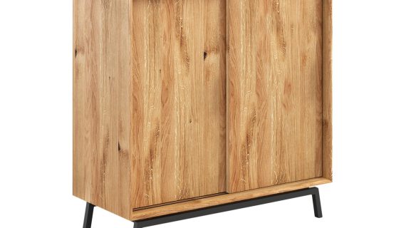 Loft Komoda Winna Naturalny Dąb Nogi Stal Kyoto