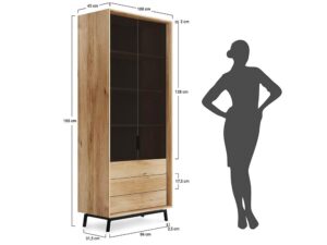 miniaturka Loft Witryna Szyba Dekormat Dąb Grafitowy Kyoto